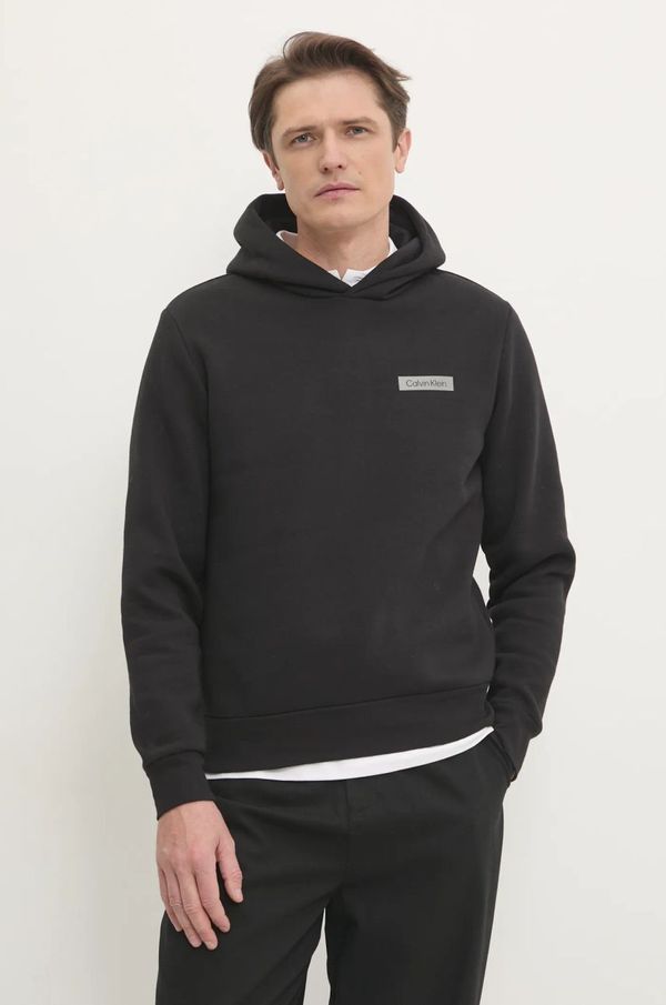 Calvin Klein Dukserica Calvin Klein za muškarce, boja: crna, s kapuljačom, s tiskom, K10K113773