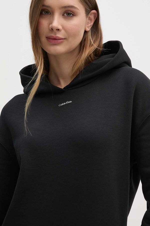 Calvin Klein Dukserica Calvin Klein za žene, boja: crna, s kapuljačom, bez uzorka, K20K207202