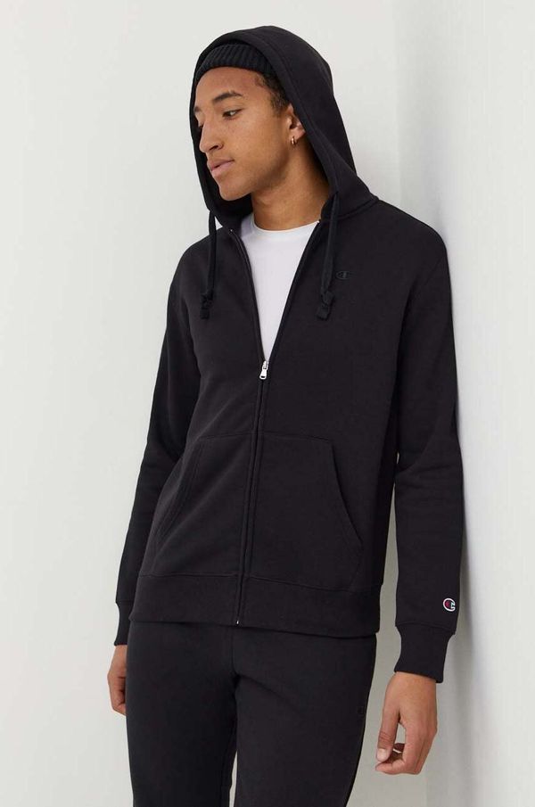 Champion Dukserica Champion za muškarce, boja: crna, s kapuljačom, bez uzorka