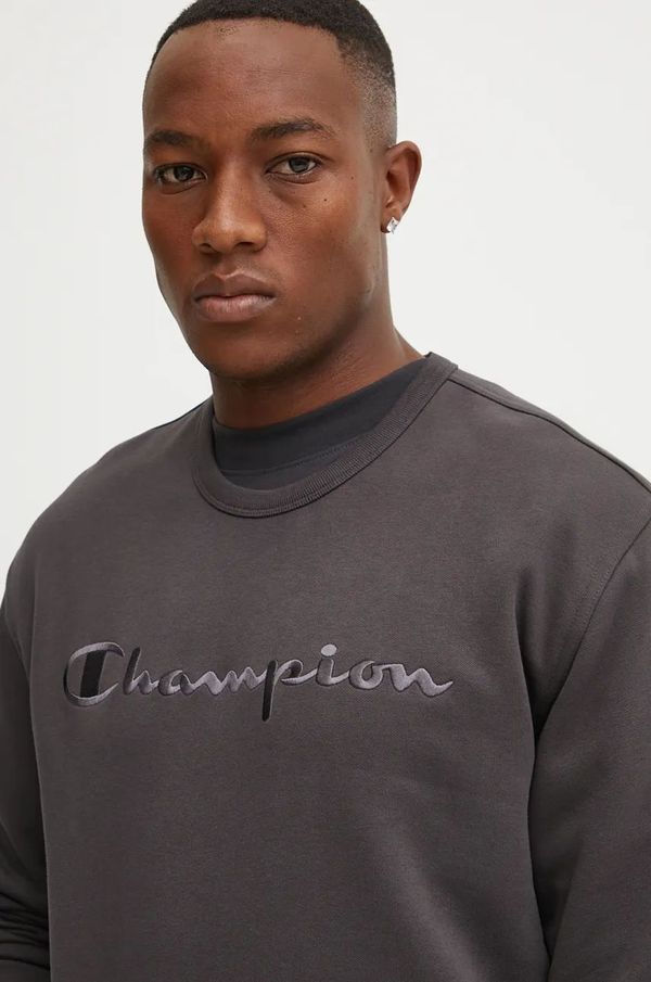 Champion Dukserica Champion za muškarce, boja: siva, s aplikacijom, 220272