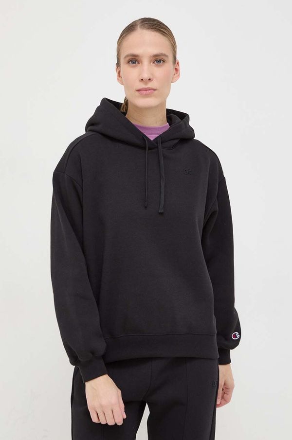 Champion Dukserica Champion za žene, boja: crna, s kapuljačom, bez uzorka