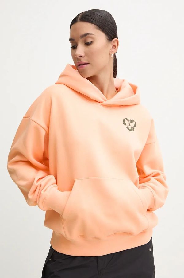 Champion Dukserica Champion za žene, boja: narančasta, s kapuljačom, s aplikacijom, 117491