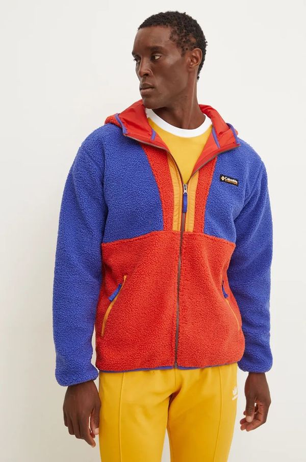 Columbia Dukserica Columbia Backbowl za muškarce, boja: crvena, s kapuljačom, s uzorkom, 2090801