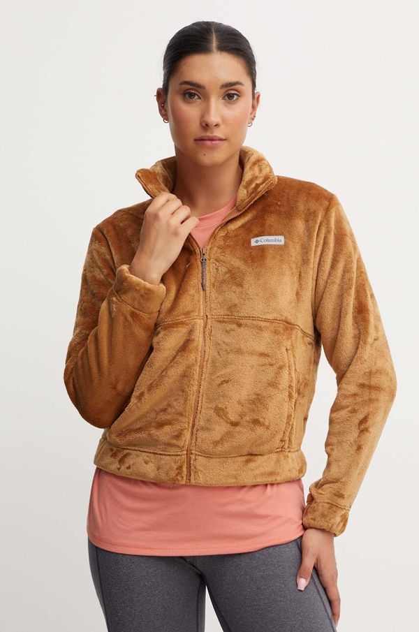 Columbia Dukserica Columbia Fireside za žene, boja: smeđa, bez uzorka