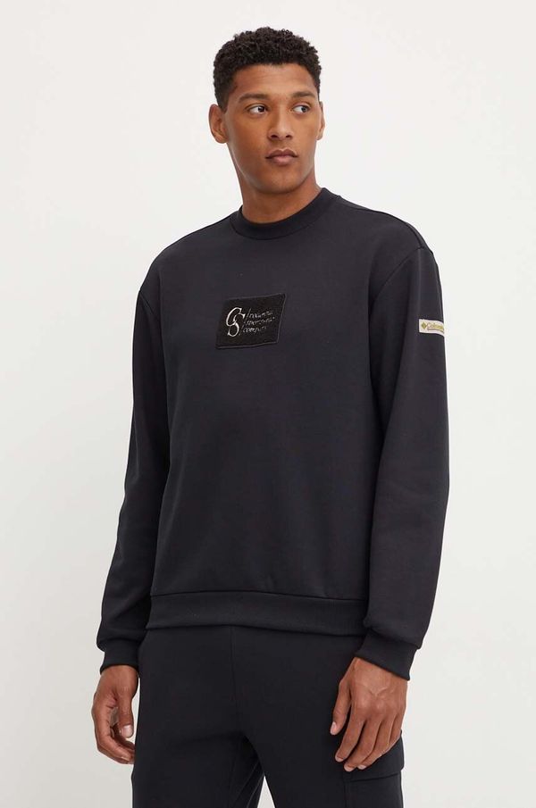 Columbia Dukserica Columbia Wallowa Fleece za muškarce, boja: crna, s aplikacijom, 2090811