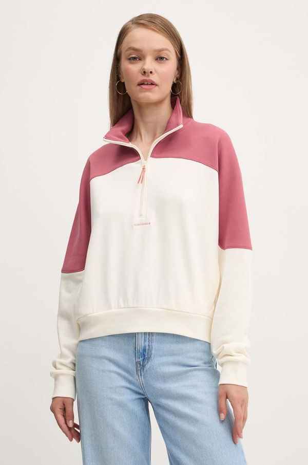 Converse Dukserica Converse za žene, boja: bež, s aplikacijom, 10026781-A06