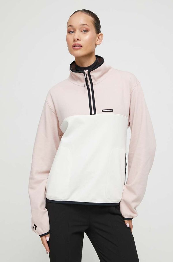 Converse Dukserica Converse za žene, boja: ružičasta, s uzorkom