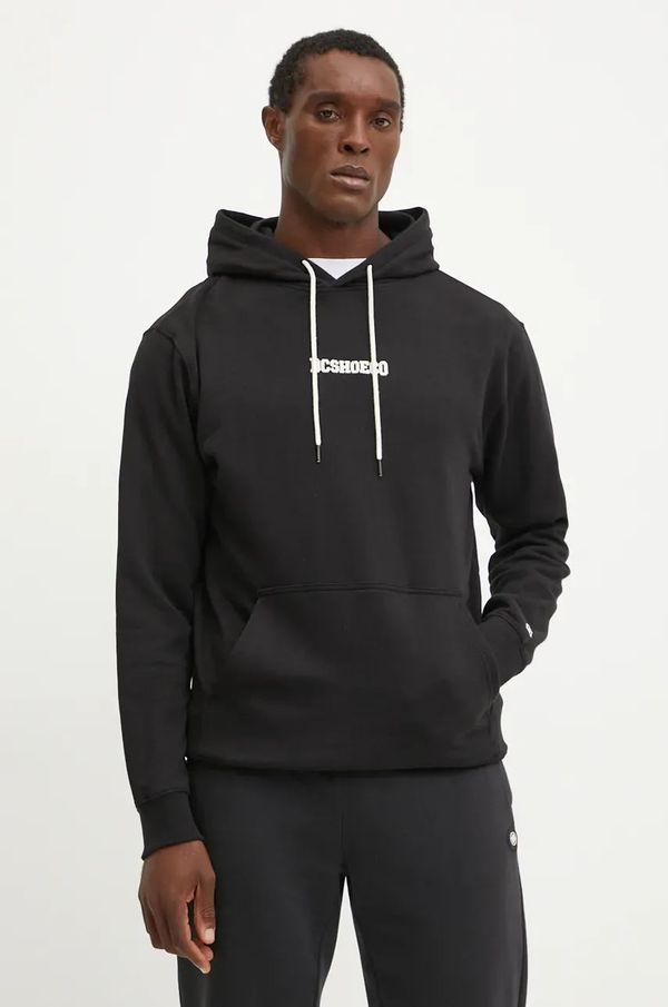 DC Dukserica DC za muškarce, boja: crna, s kapuljačom, s aplikacijom, ADYFT03390