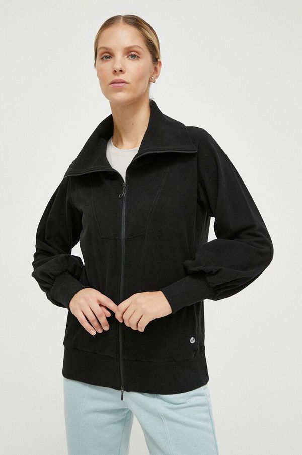 Deha Dukserica Deha za žene, boja: crna, s kapuljačom, bez uzorka