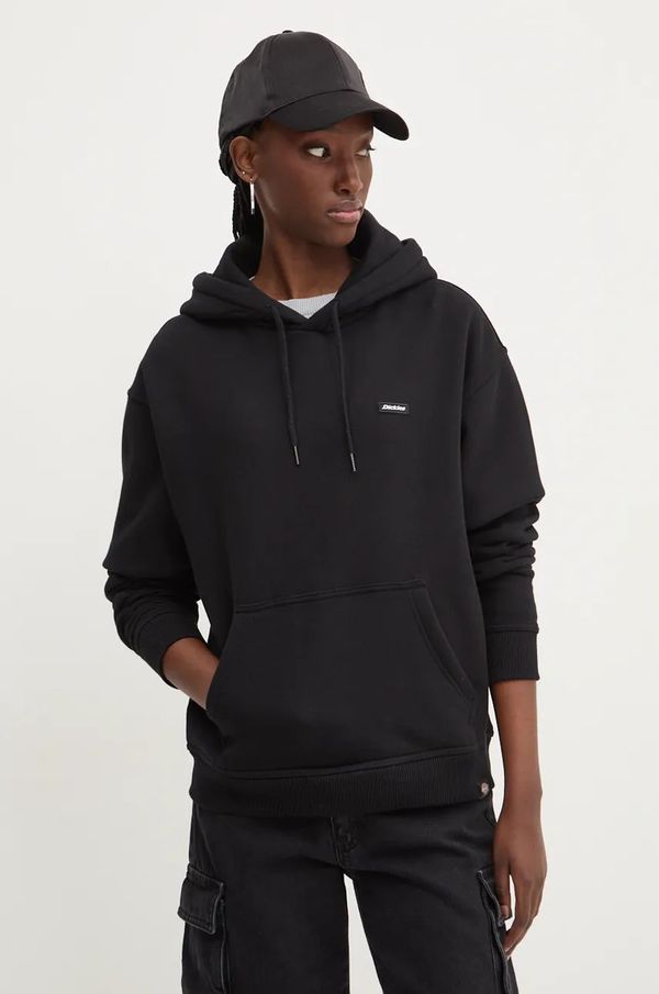 Dickies Dukserica Dickies CLANCY za žene, boja: crna, s kapuljačom, bez uzorka, DK0A4Z2W