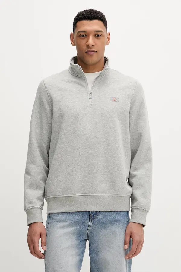 Dickies Dukserica Dickies Oakport Quarter Zip Heather Grey