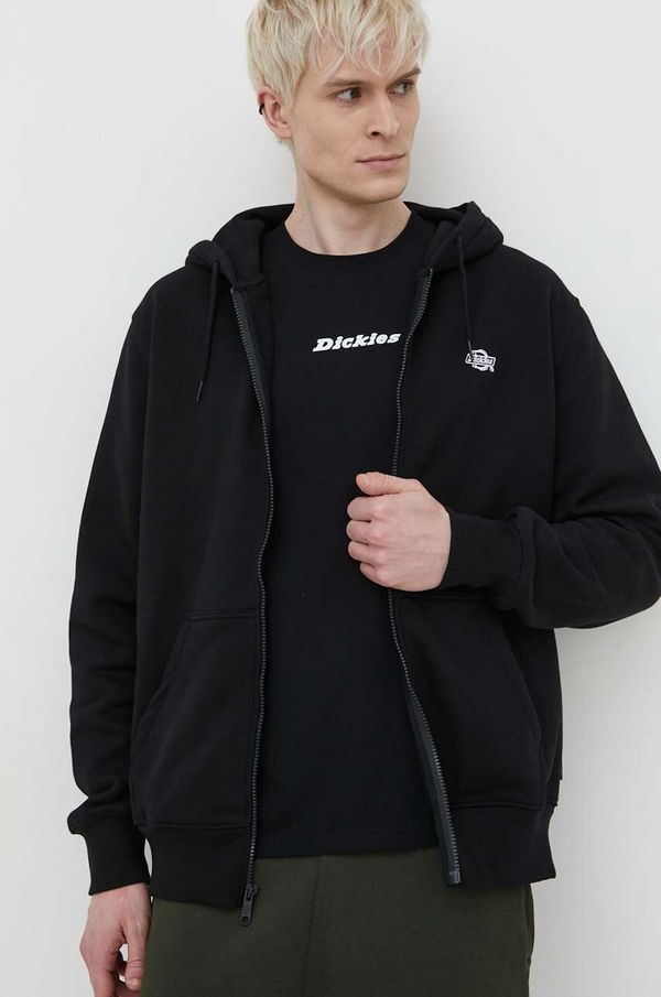 Dickies Dukserica Dickies SUMMERDALE ZIP THROUGH za muškarce, boja: crna, s kapuljačom, bez uzorka, DK0A4YQA