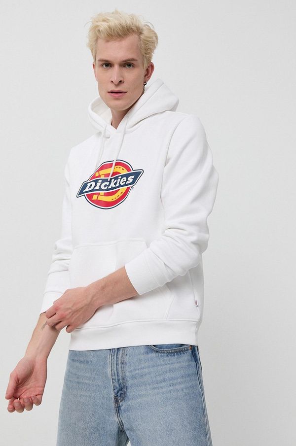 Dickies Dukserica Dickies za muškarce, boja: bijela, s kapuljačom, DK0A4XCBWHX-WHITE