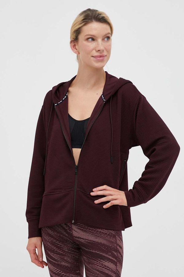 DKNY Dukserica Dkny za žene, boja: bordo, s kapuljačom, glatka