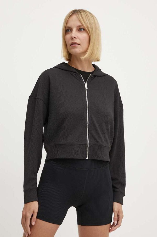 DKNY Dukserica Dkny za žene, boja: crna, s kapuljačom, bez uzorka, DP4J9385