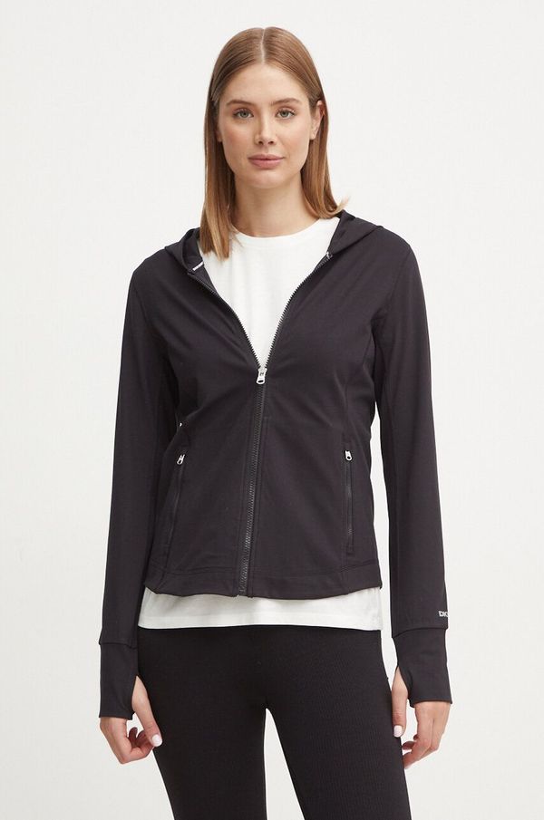 DKNY Dukserica Dkny za žene, boja: crna, s kapuljačom, bez uzorka, DP4J9408