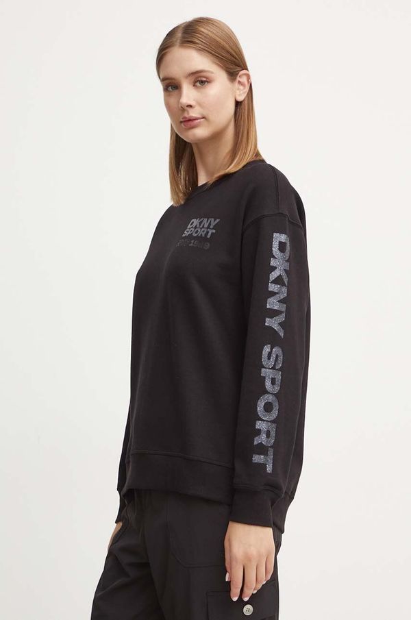 DKNY Dukserica Dkny za žene, boja: crna, s tiskom, DP4T9970
