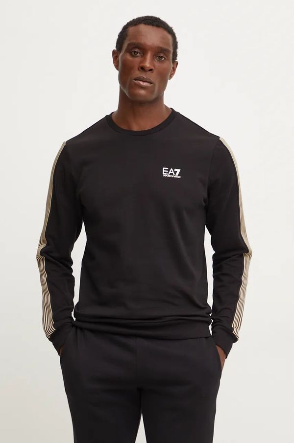 EA7 Emporio Armani Dukserica EA7 Emporio Armani za muškarce, boja: crna, s tiskom, PJ9FZ.6DPM27