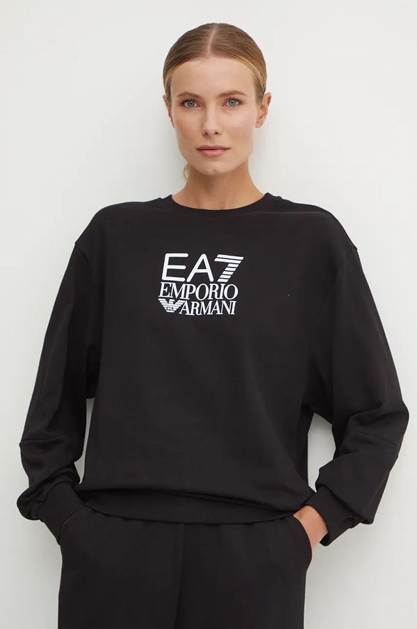EA7 Emporio Armani Dukserica EA7 Emporio Armani za žene, boja: crna, s tiskom, TJZCZ.6DTM11