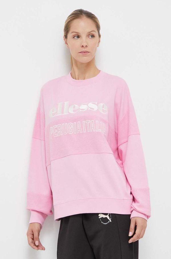 Ellesse Dukserica Ellesse za žene, boja: ružičasta, s aplikacijom