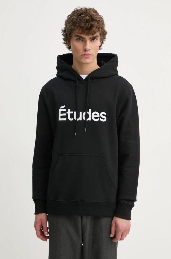 Études Studio Dukserica Études Studio za muškarce, boja: crna, s kapuljačom, s tiskom, H24MMSWE251