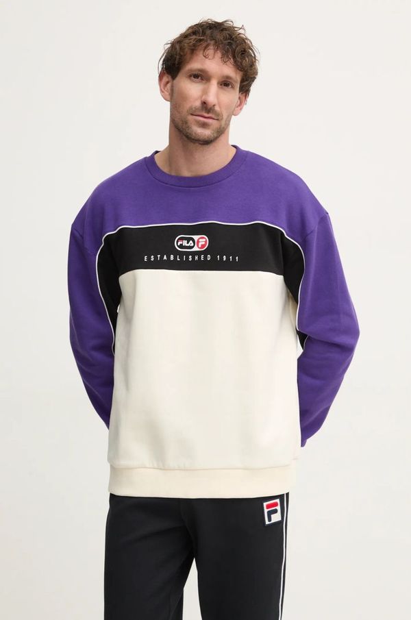Fila Dukserica Fila La Paz za muškarce, boja: ljubičasta, s kapuljačom, s uzorkom, FAM0795
