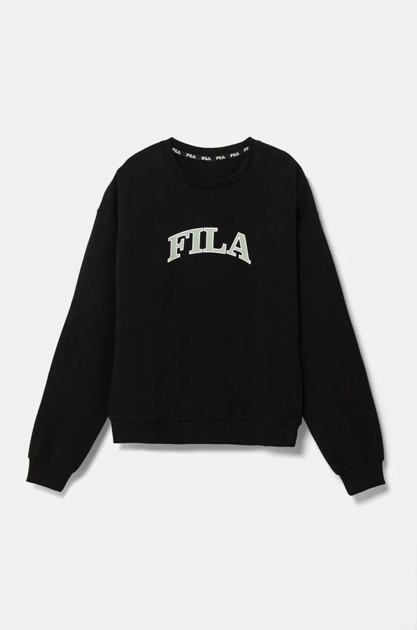 Fila Dukserica Fila LOLLAR boja: crna, s tiskom, FAT0579