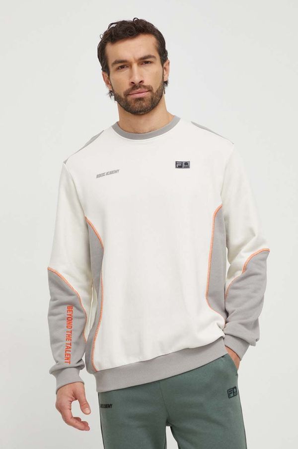 Fila Dukserica Fila VR46 za muškarce, boja: bež, s uzorkom