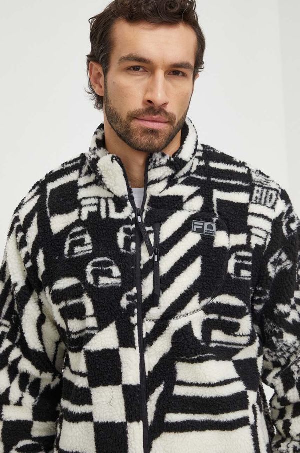 Fila Dukserica Fila VR46 za muškarce, boja: bež, s uzorkom