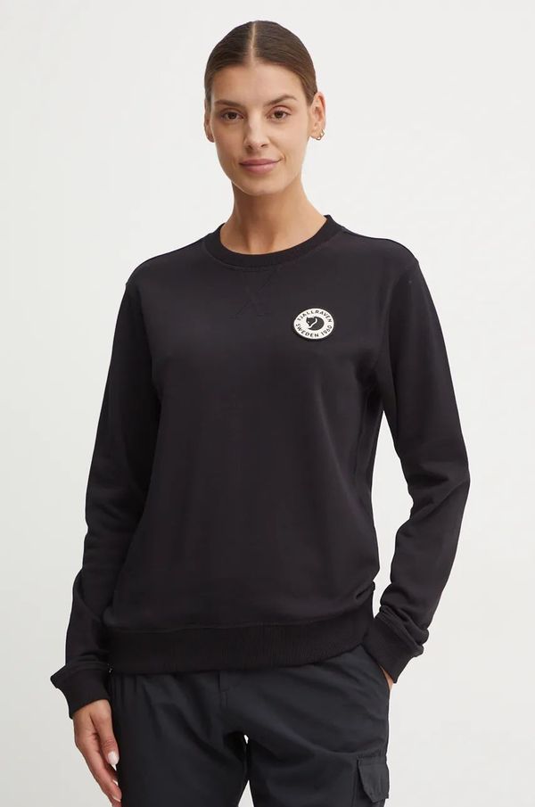 Fjallraven Dukserica Fjallraven 1960 Logo Badge boja: crna, bez uzorka, F87230.550