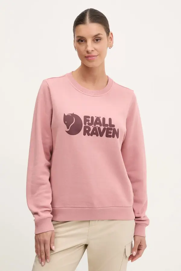 Fjallraven Dukserica Fjallraven Fjällräven Logo boja: ružičasta, s tiskom, F84143