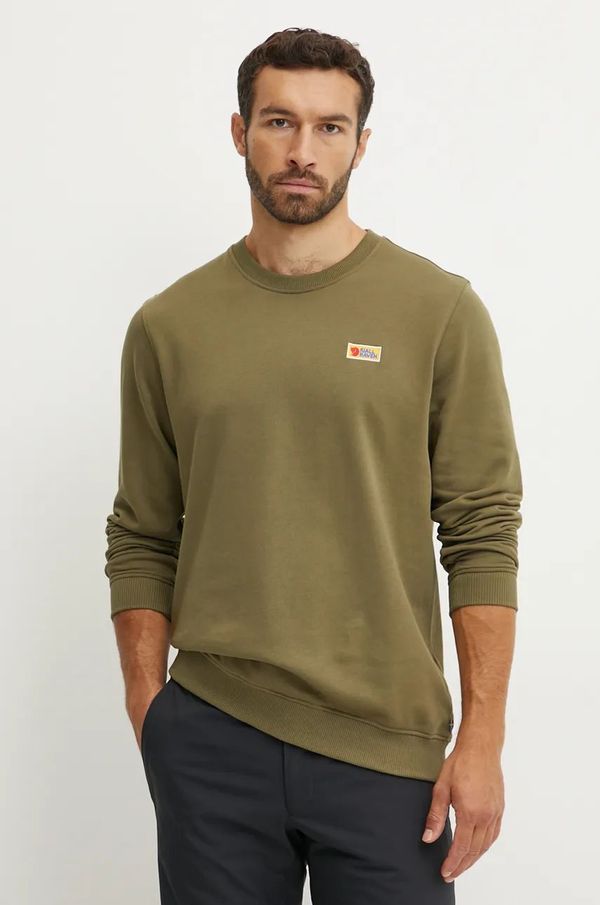 Fjallraven Dukserica Fjallraven Vardag boja: zelena, bez uzorka, F87070