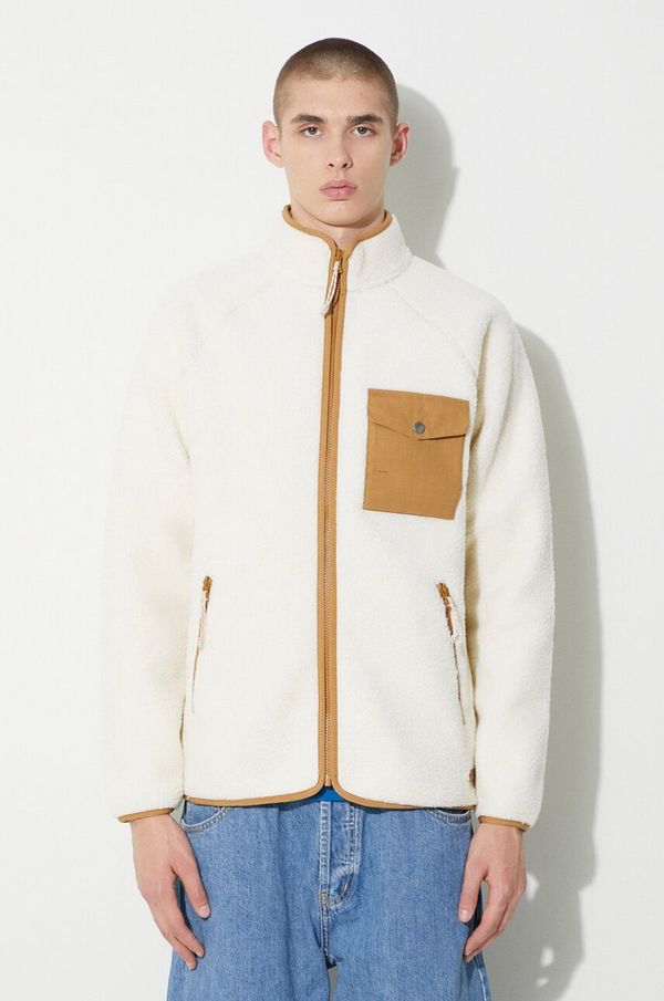 Fjallraven Dukserica Fjallraven Vardag Pile za muškarce, boja: bež, s uzorkom, F84158.113