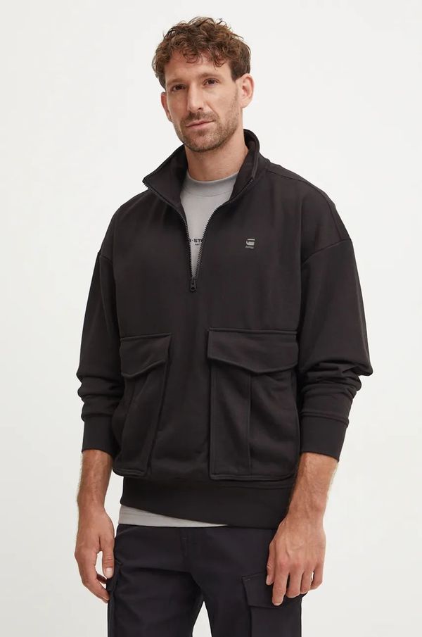 G-Star Raw Dukserica G-Star Raw za muškarce, boja: crna, s kapuljačom, s tiskom, D25096-D566