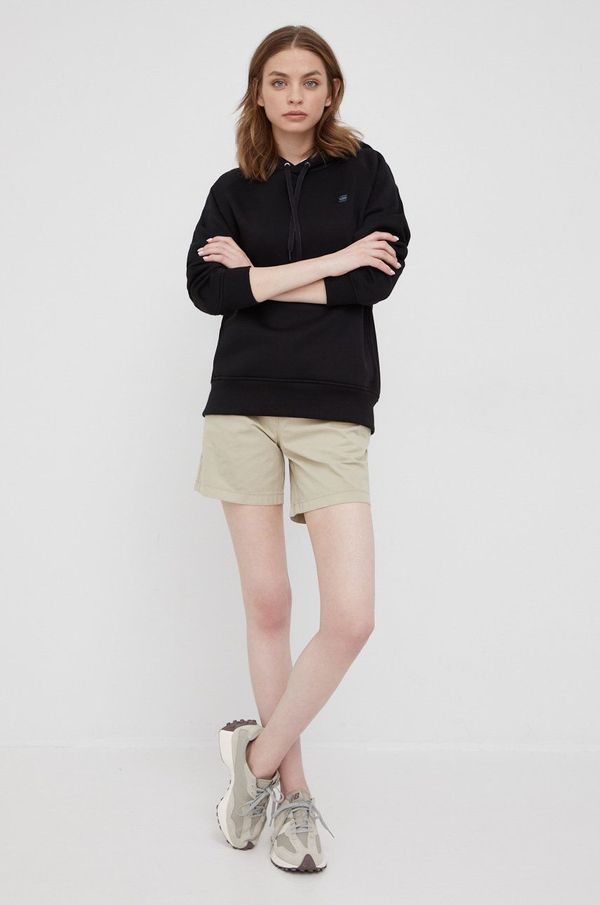 G-Star Raw Dukserica G-Star Raw za žene, boja: crna, s kapuljačom, bez uzorka