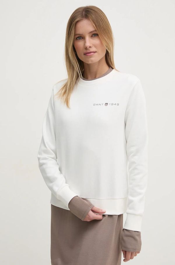 Gant Dukserica Gant za žene, boja: siva, s tiskom, 4200754