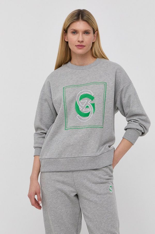 Gestuz Dukserica Gestuz Tara za žene, boja: siva, s aplikacijom