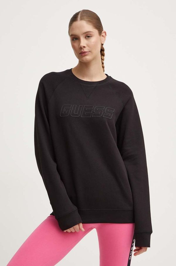 Guess Dukserica Guess ALDWIN za muškarce, boja: crna, s tiskom, Z4YQ16.KAIJ1