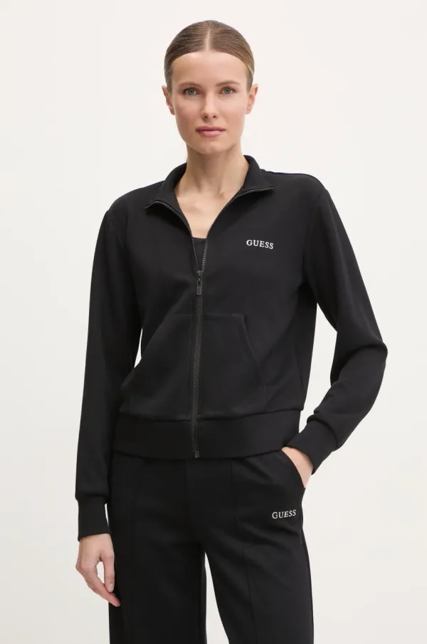 Guess Dukserica Guess GELSEY za žene, boja: crna, bez uzorka, V5RQ17 KCOB2