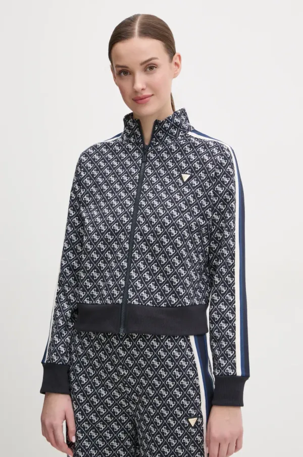 Guess Dukserica Guess JEAN za žene, boja: tamno plava, s uzorkom, V5RQ03 KCO90