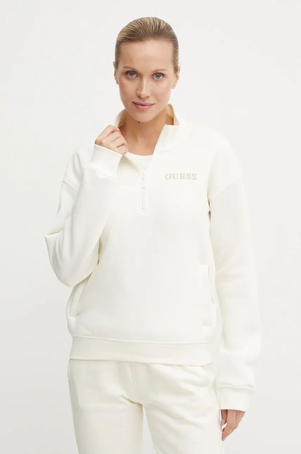 Guess Dukserica Guess MIDGE za žene, boja: bež, bez uzorka, V4BQ18 KCHX0