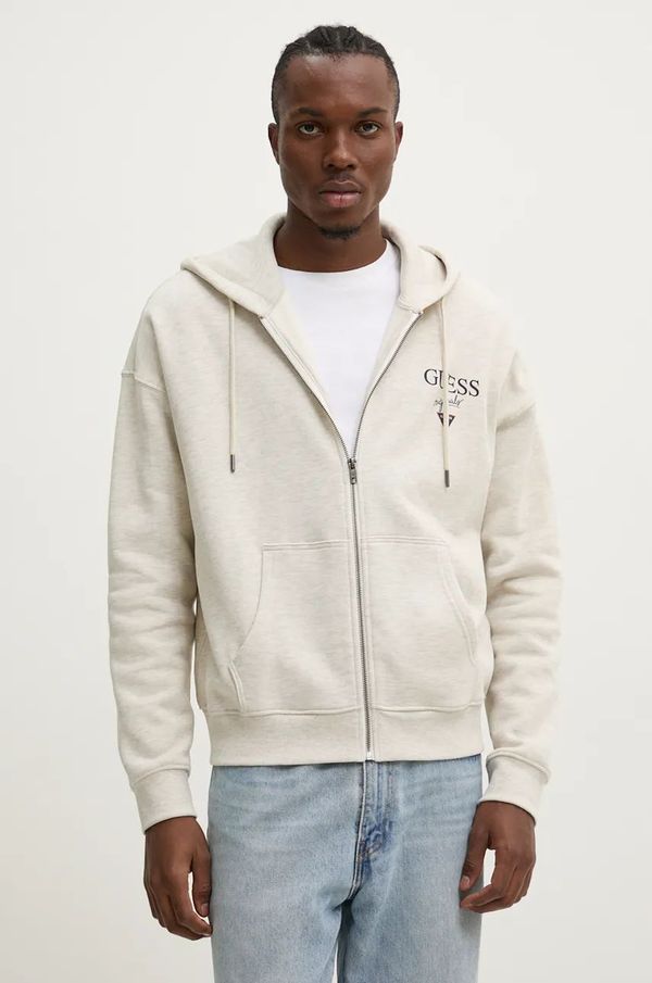 Guess Originals Dukserica Guess Originals boja: siva, s kapuljačom, s tiskom, M4BQ31 K9V31