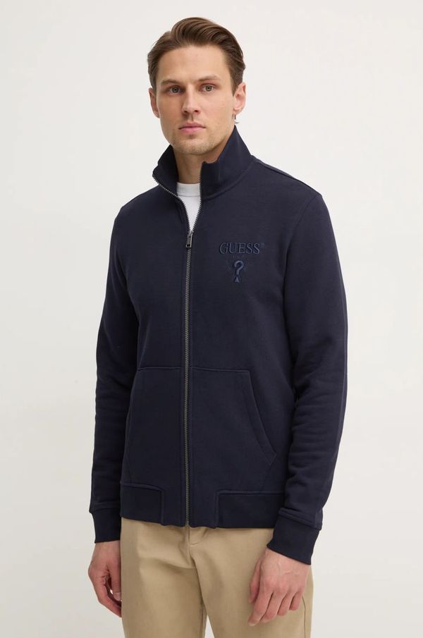 Guess Dukserica Guess za muškarce, boja: tamno plava, bez uzorka, M5RQ80 KCN01