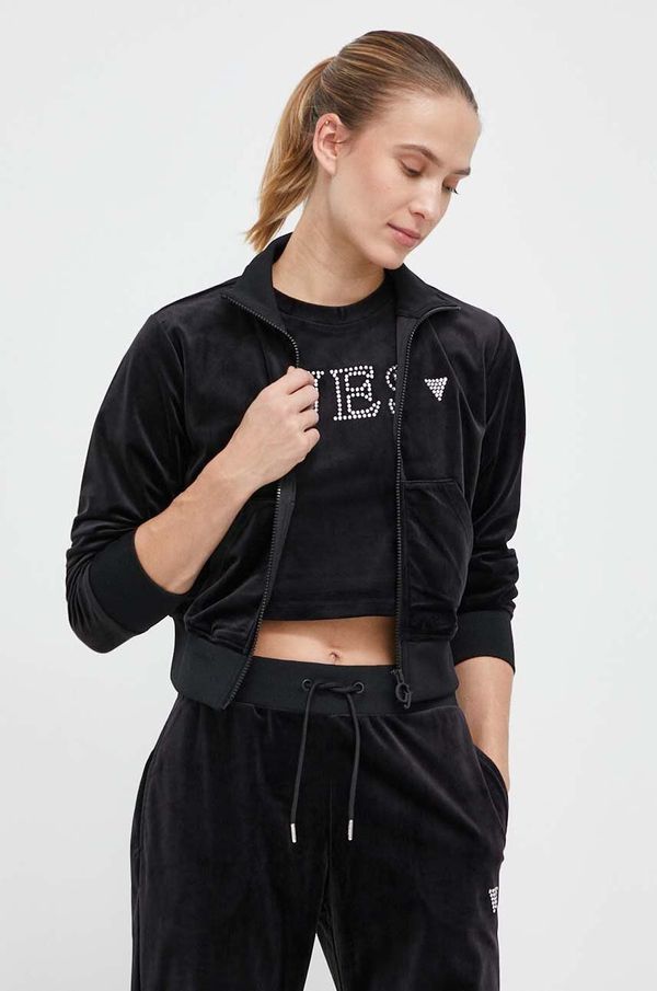 Guess Dukserica Guess za žene, boja: crna, s aplikacijom