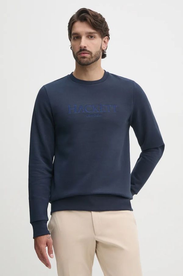 Hackett London Dukserica Hackett London za muškarce, boja: tamno plava, s aplikacijom, HM581279