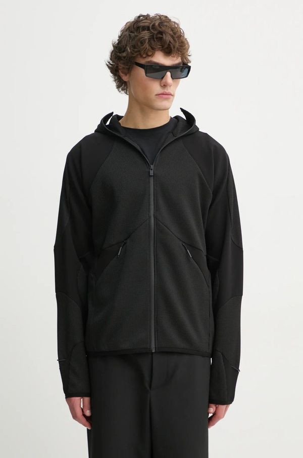 HELIOT EMIL Dukserica Heliot Emil za muškarce, boja: crna, s kapuljačom, bez uzorka, AW24.M.08.070.BLK01