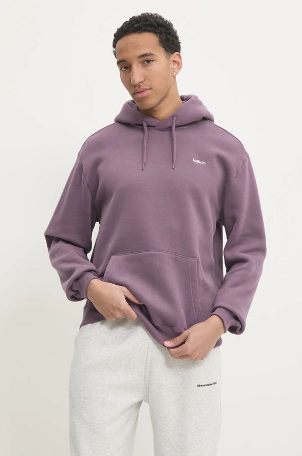 Hollister Co. Dukserica Hollister Co. za muškarce, boja: ružičasta, s kapuljačom, bez uzorka, KI322-4224