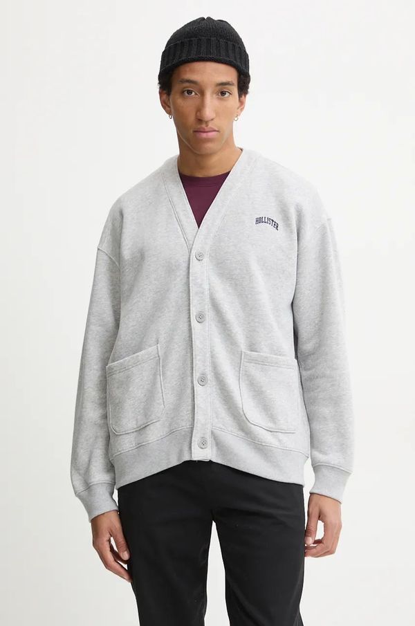 Hollister Co. Dukserica Hollister Co. za muškarce, boja: siva, melanž, KI322-4156