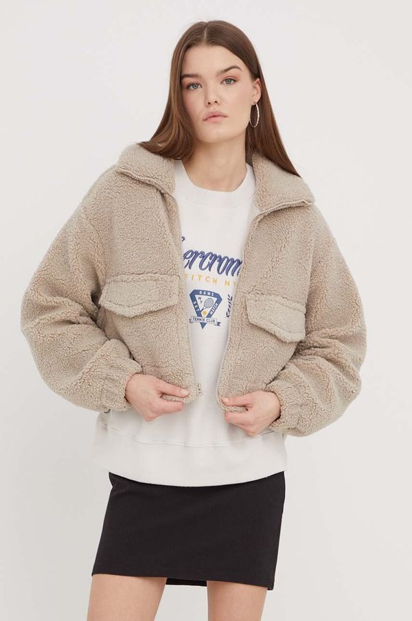 Hollister Co. Dukserica Hollister Co. za žene, boja: bež, bez uzorka