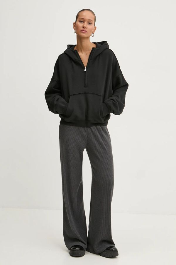 Hollister Co. Dukserica Hollister Co. za žene, boja: crna, s kapuljačom, bez uzorka, KI352-4238